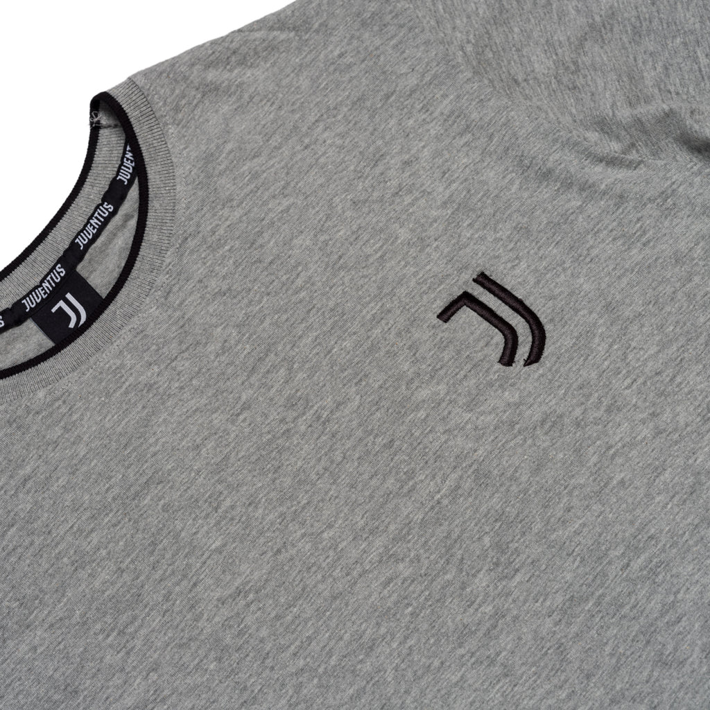 Maglia girocollo da uomo grigio con logo Juventus