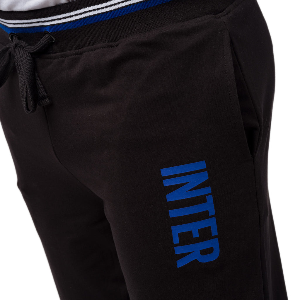 Pantaloni joggers da uomo neri con logo Inter