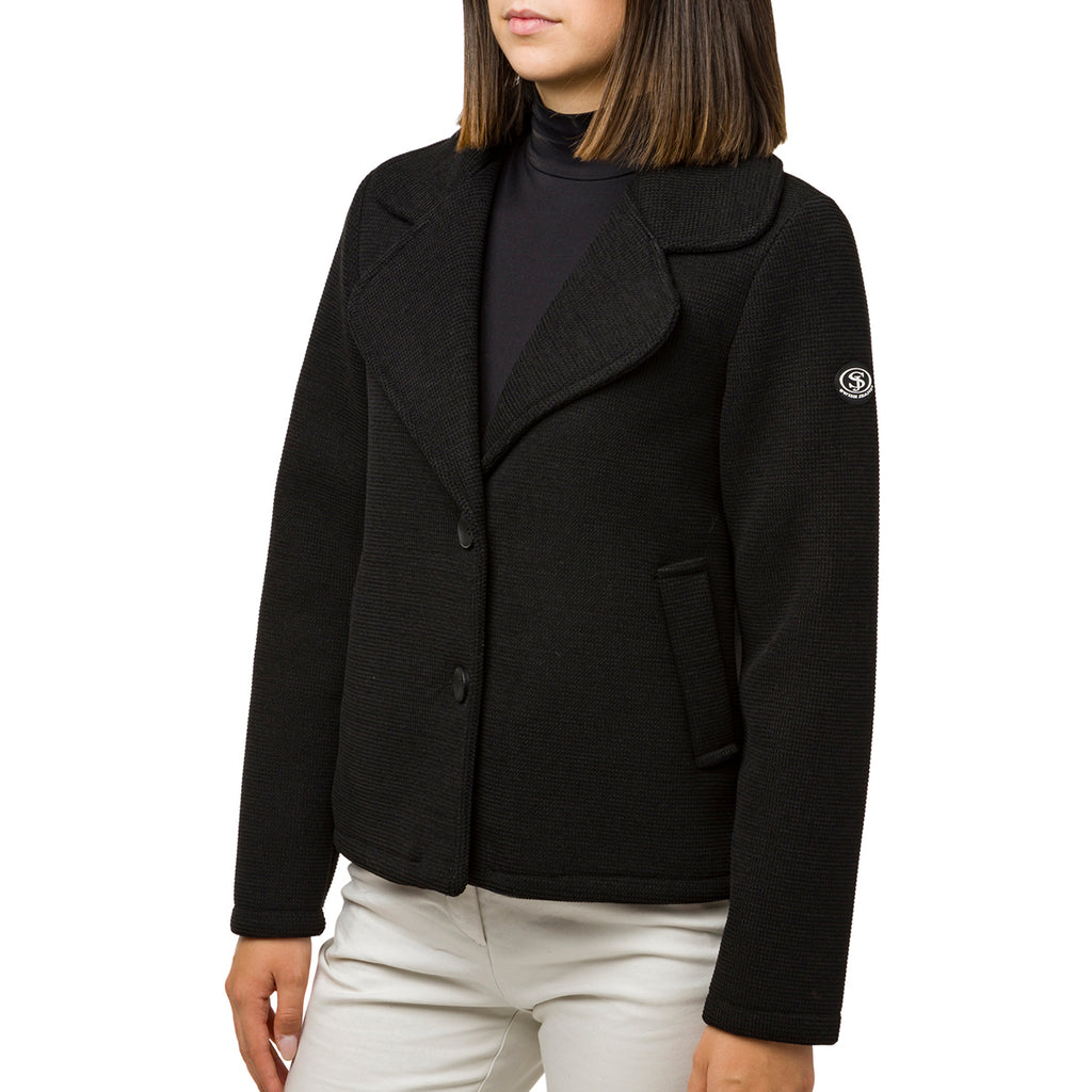 Giacca doppiopetto nera da donna con bottoni Swish Jeans