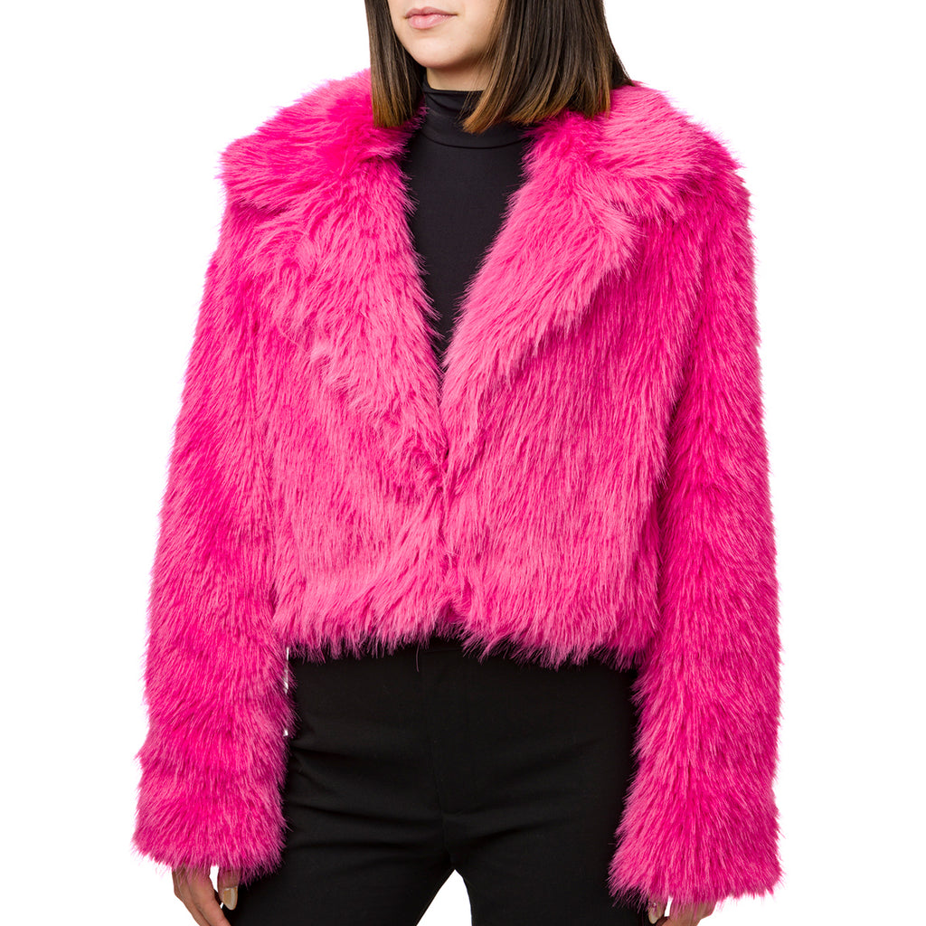 Giacca pelliccia sintetica fucsia Swish Jeans