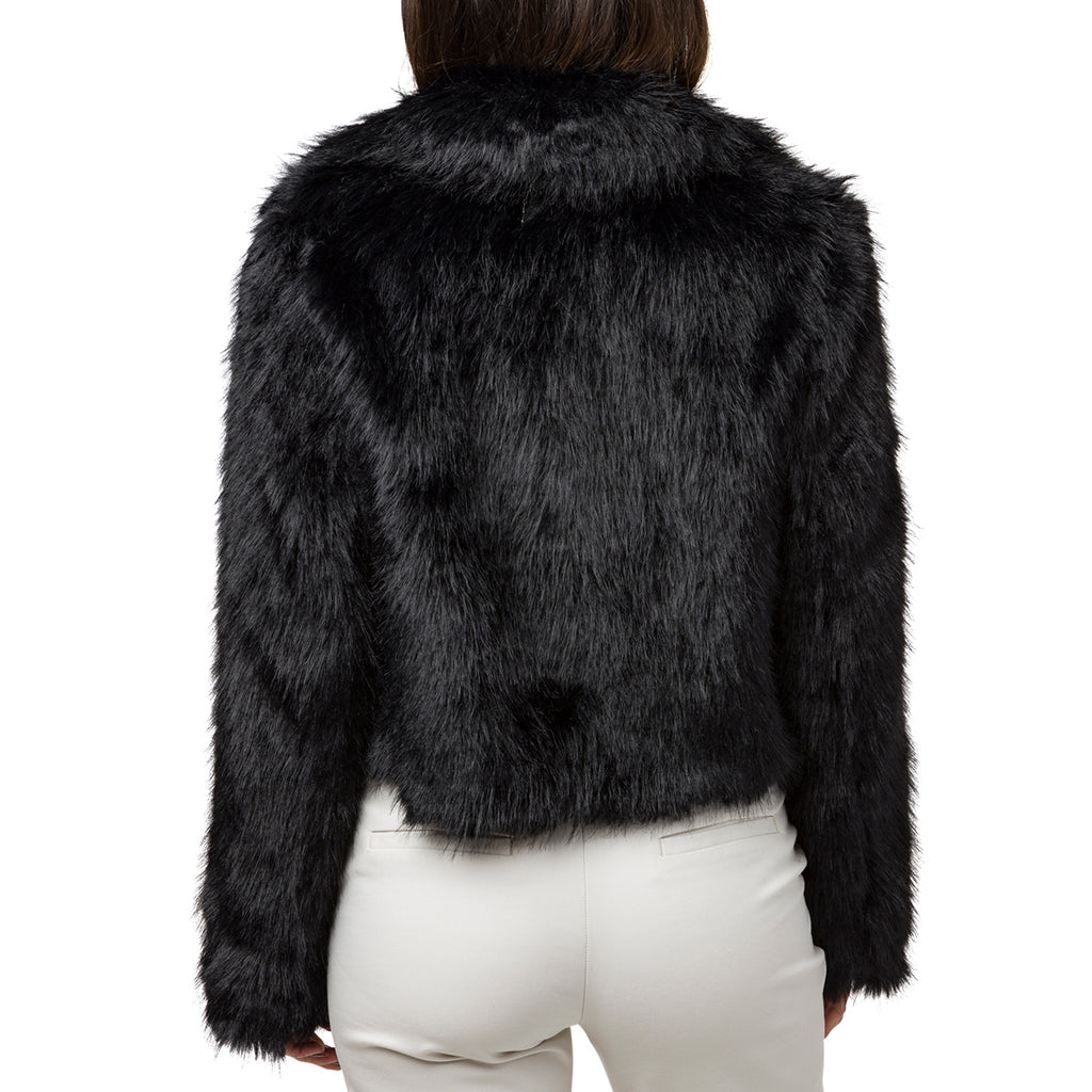 Giacca pelliccia sintetica nera Swish Jeans