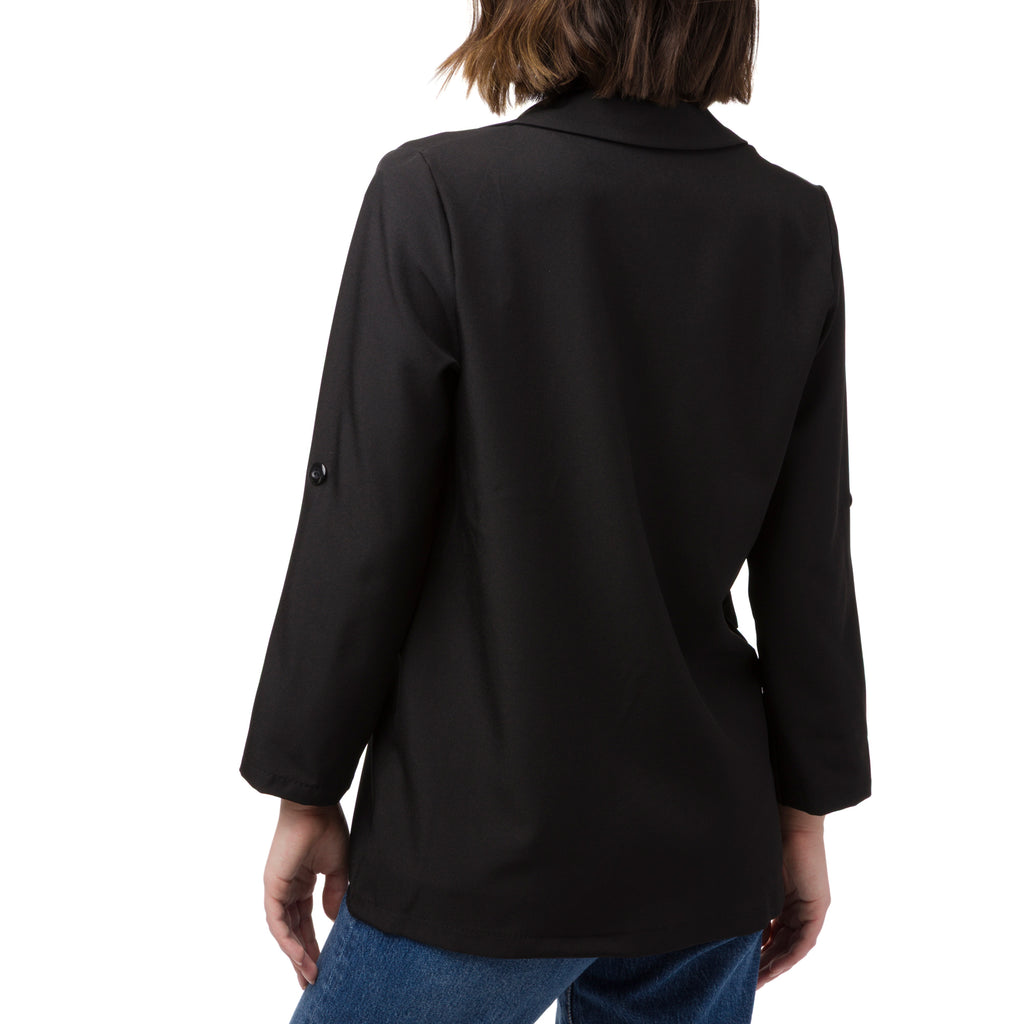 Giacca Blazer nera da Donna con dettaglio risvolto Swish jeans