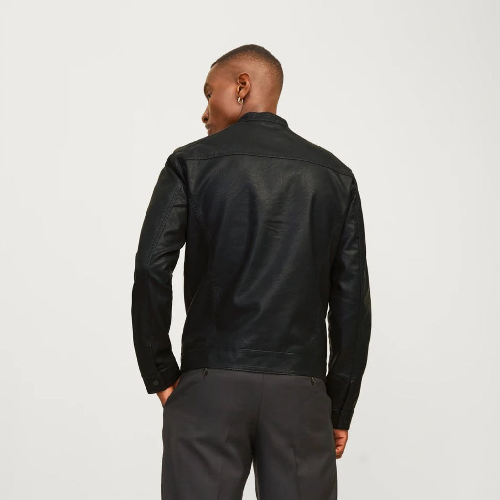 Giacca in similpelle da uomo nera Jack & Jones