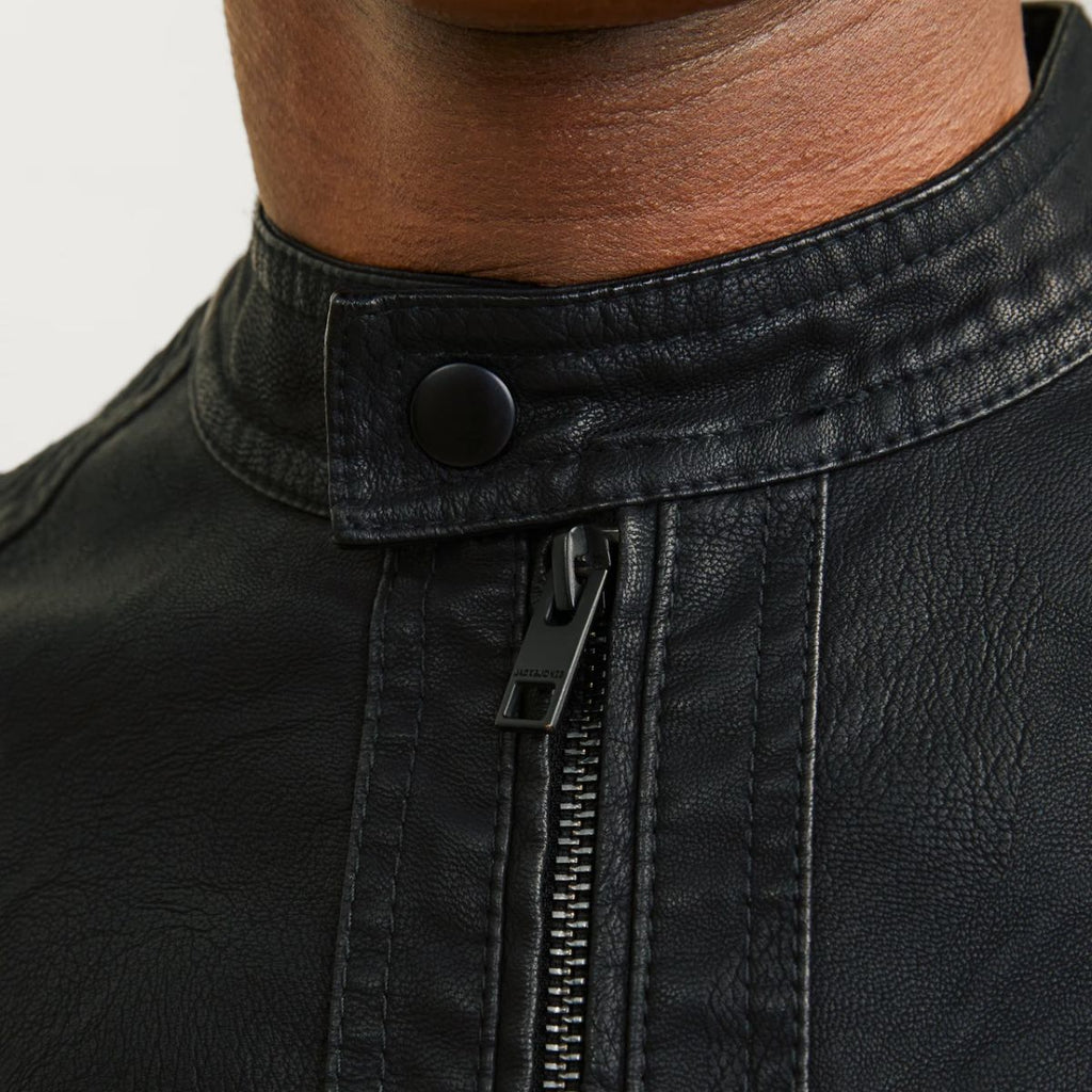 Giacca in similpelle da uomo nera Jack & Jones