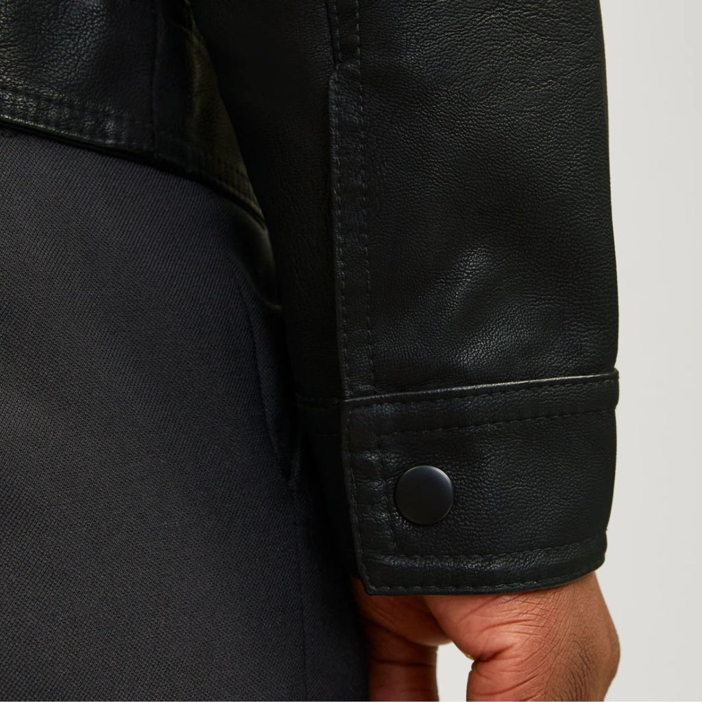 Giacca in similpelle da uomo nera Jack & Jones