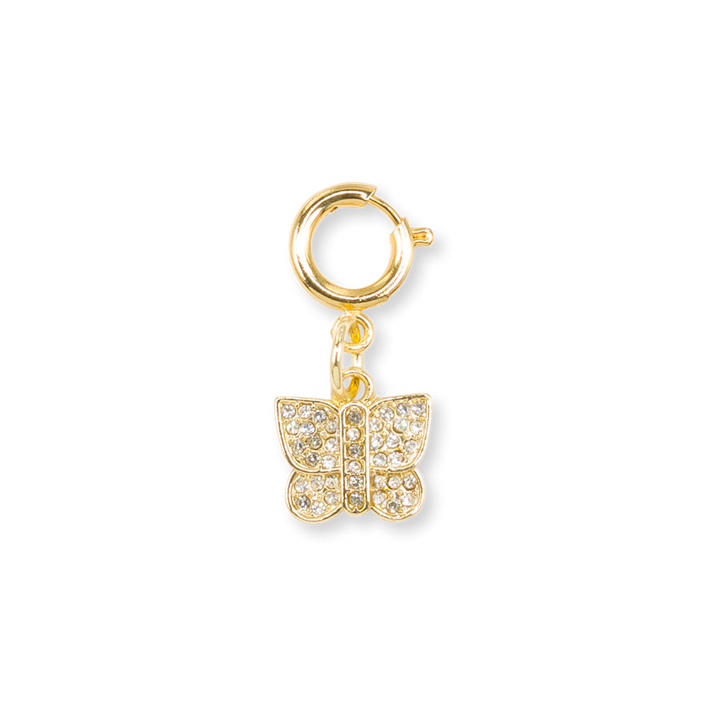 Charm Farfalla strass oro decorazione scarpe borse Lora Ferres
