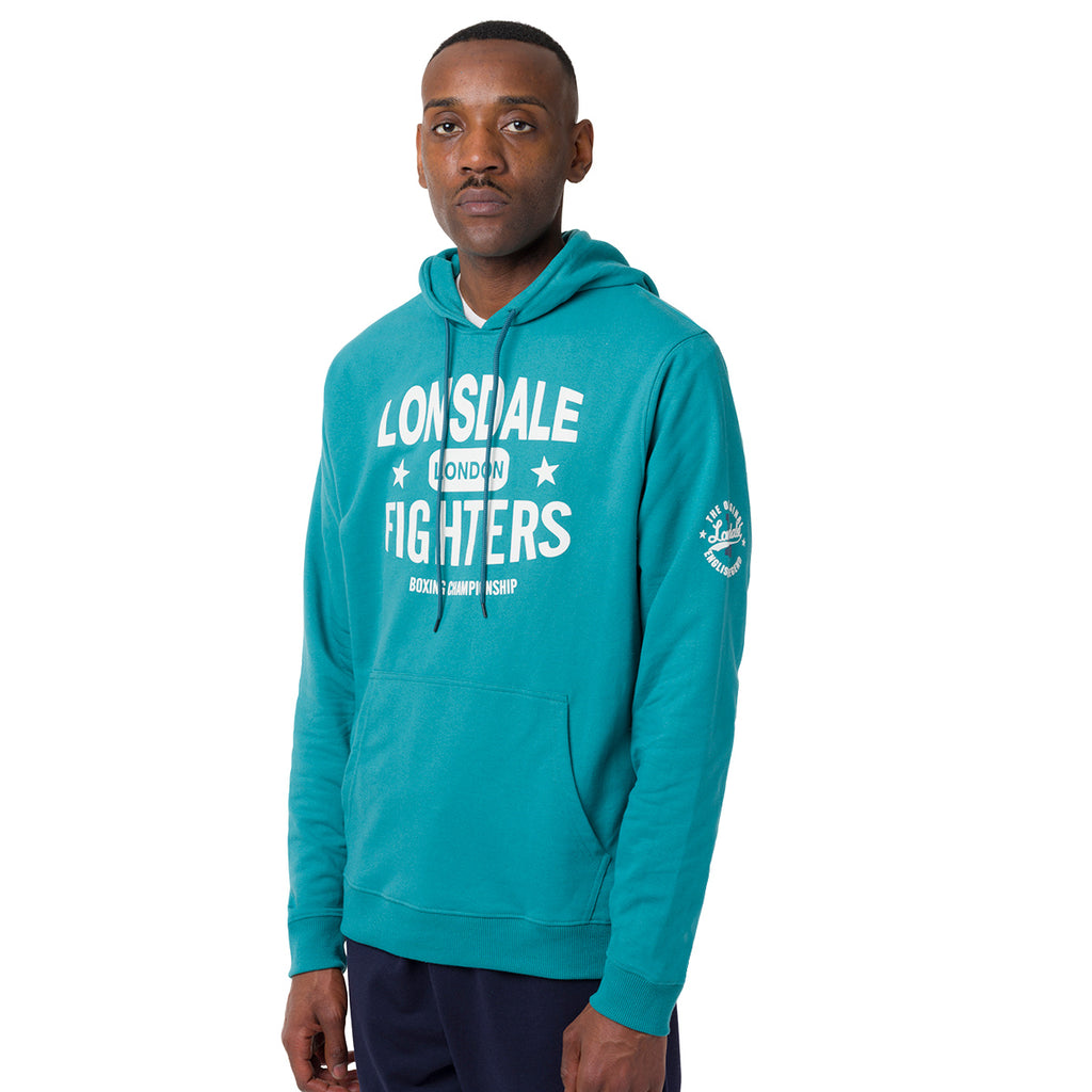Tuta da Uomo con Felpa Verde Acqua e Pantaloni Jogger Blu Lonsdale