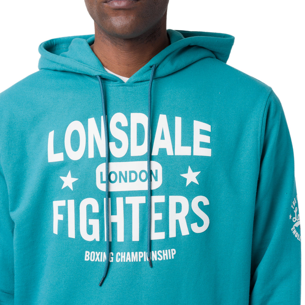 Tuta da Uomo con Felpa Verde Acqua e Pantaloni Jogger Blu Lonsdale