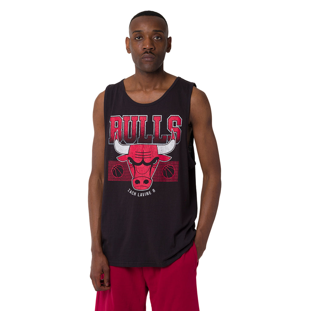 Canotta sportiva da Uomo in Cotone nera della squadra Chicago Bulls NBA
