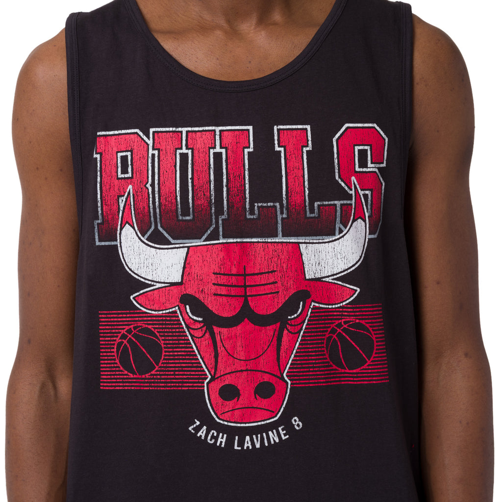 Canotta sportiva da Uomo in Cotone nera della squadra Chicago Bulls NBA