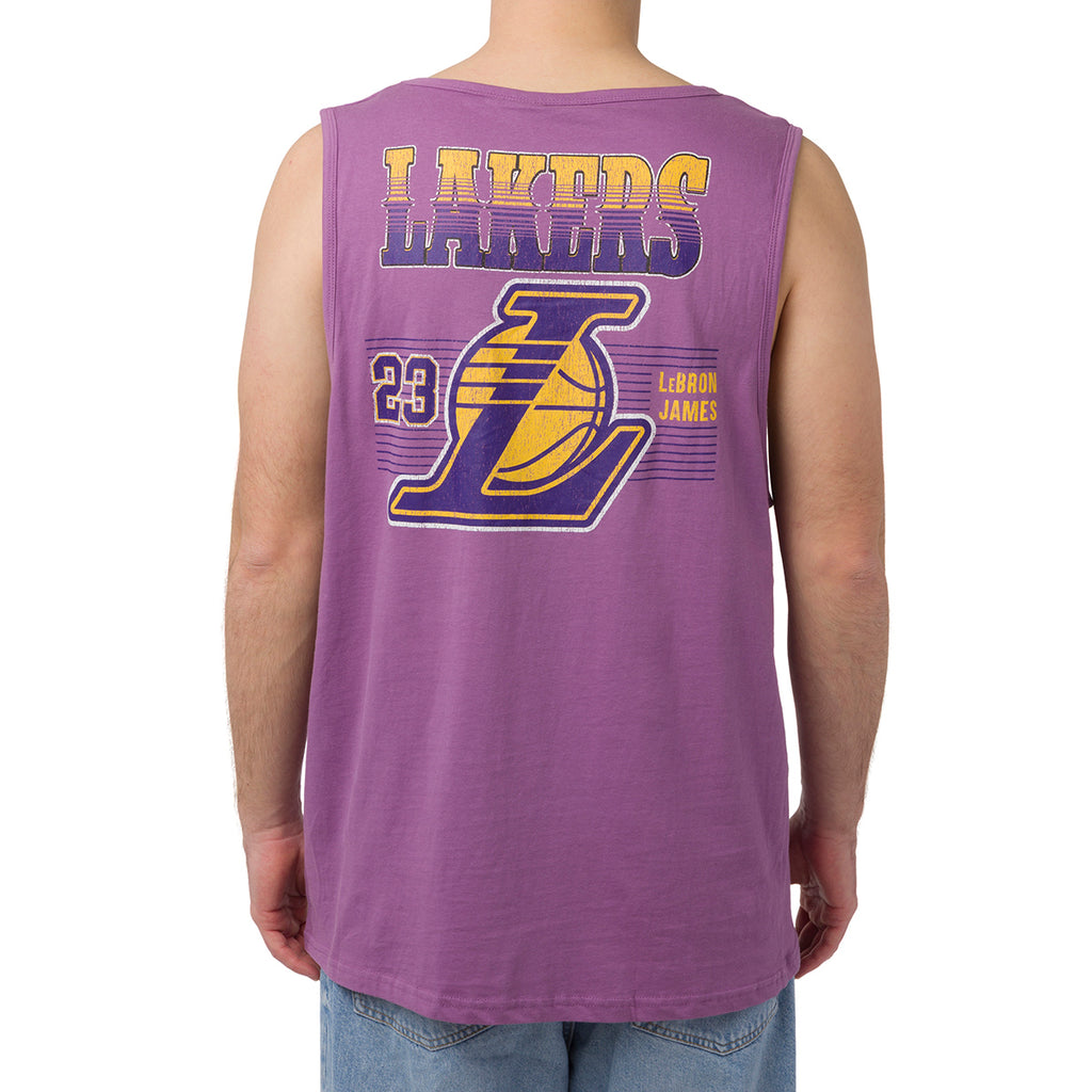 Canotta sportiva Viola da Uomo con stampa Lebron James e LA Lakers NBA