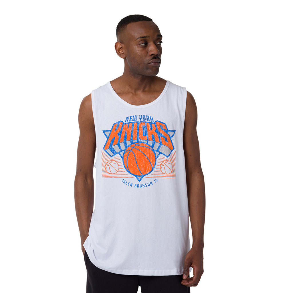 Canotta bianca da Uomo in Cotone squadra New York Knicks NBA