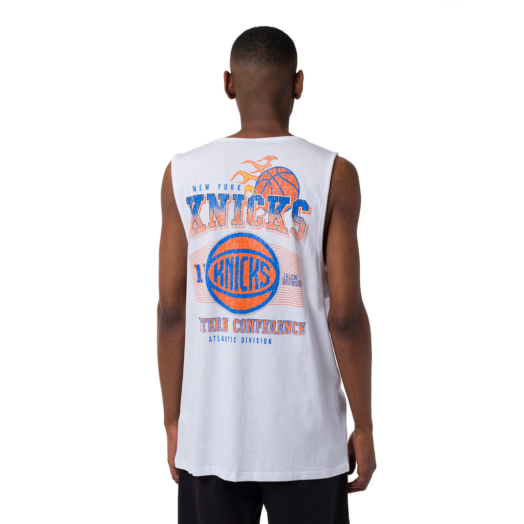 Canotta bianca da Uomo in Cotone squadra New York Knicks NBA