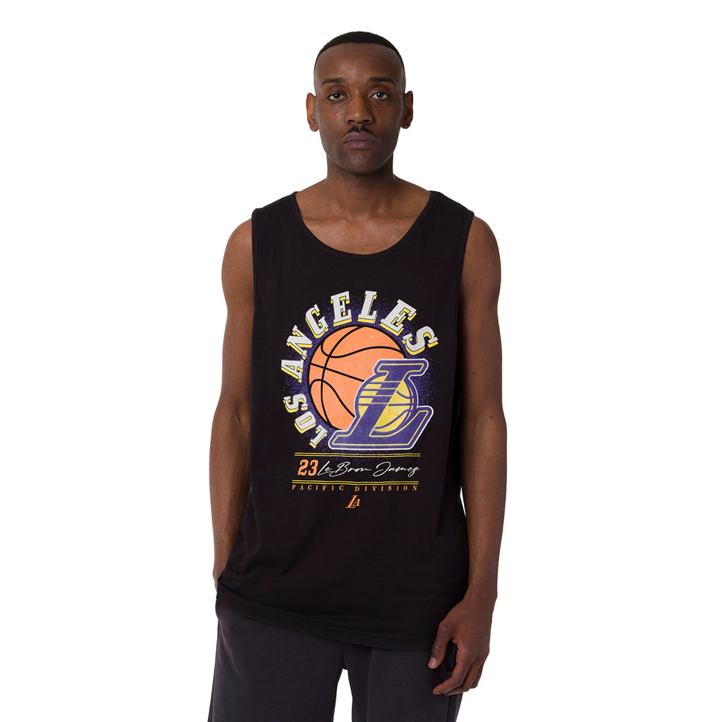 Canotta sportiva da Uomo in Cotone nera della squadra LA Lakers NBA