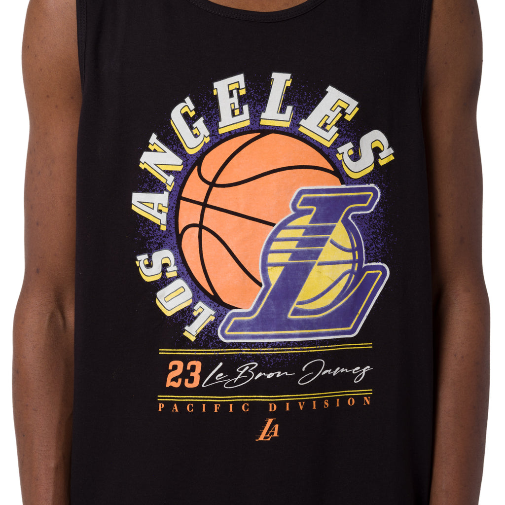 Canotta sportiva da Uomo in Cotone nera della squadra LA Lakers NBA