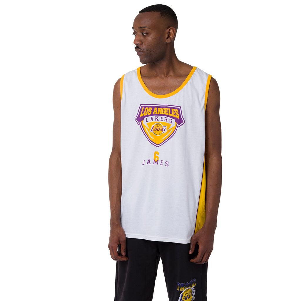 Canotta sportiva da Uomo in Cotone bianca della squadra LA Lakers NBA