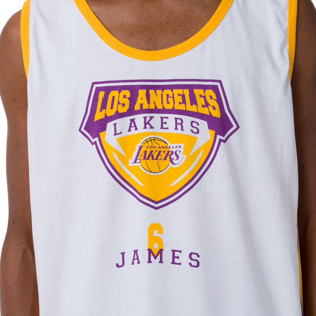 Canotta sportiva da Uomo in Cotone bianca della squadra LA Lakers NBA