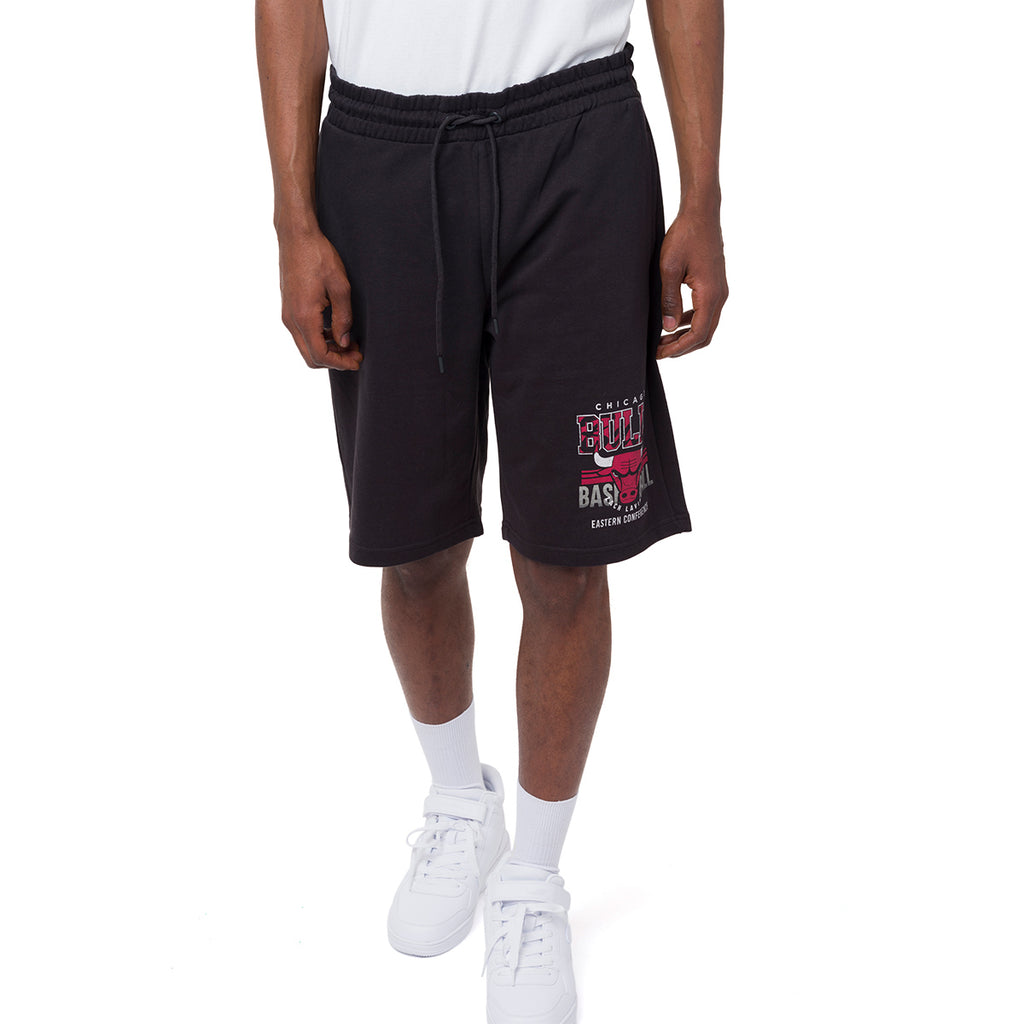 Pantaloncini corti Sportivi da Uomo neri con stampa Chicago Bulls e Zach Lavine NBA