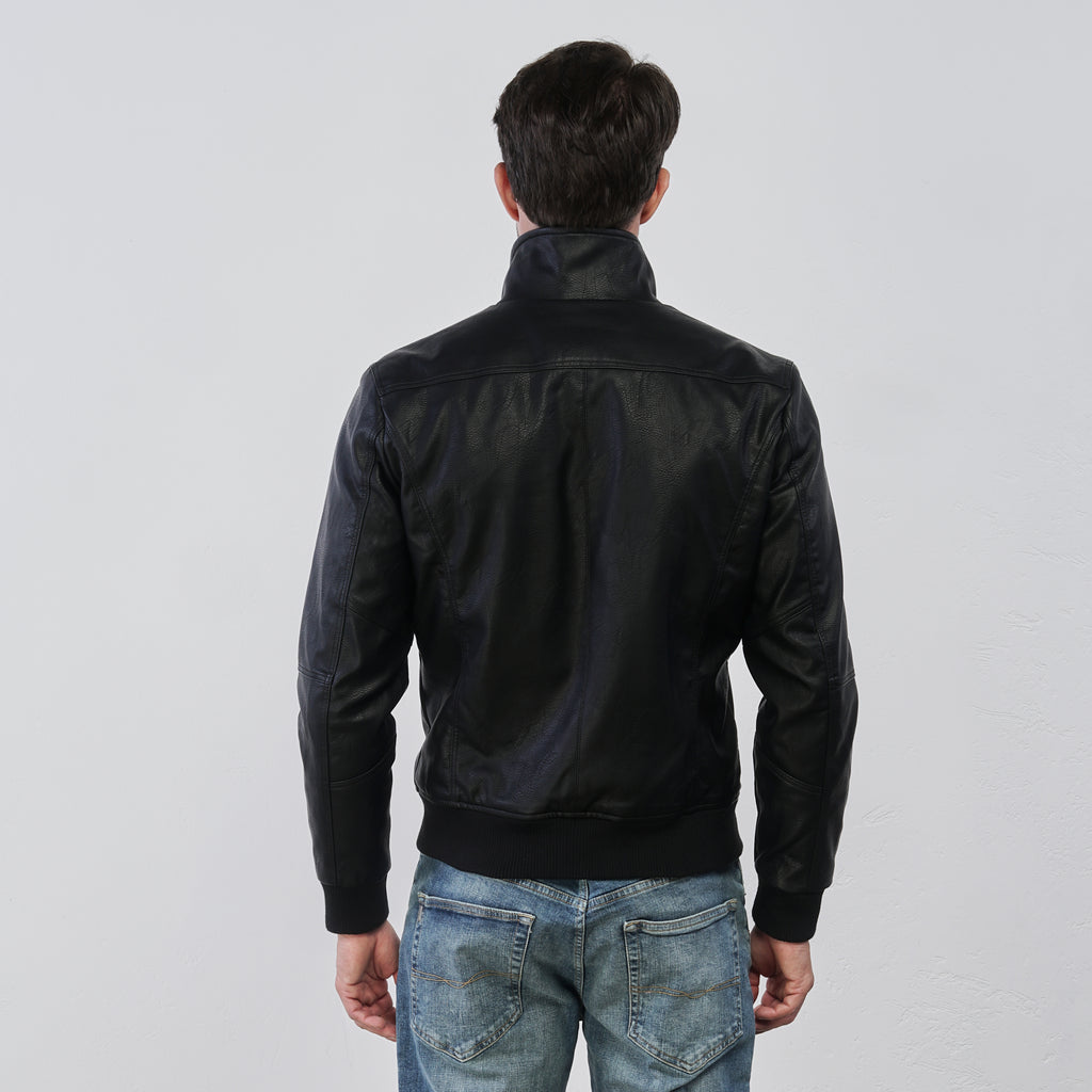 Giubbotto nero da Uomo in similpelle Statham