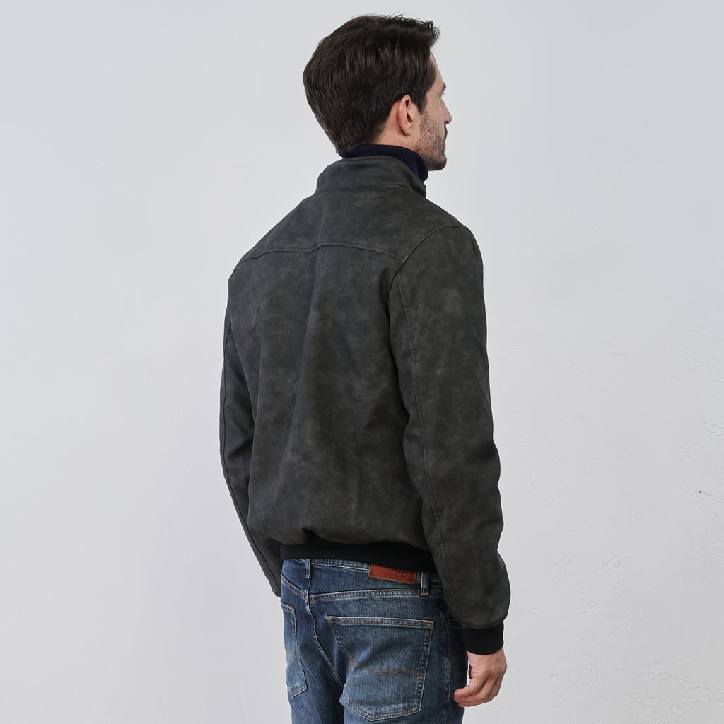 Giubbotto bomber nero da Uomo con tasche laterali Statham