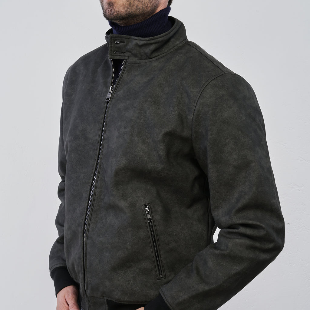 Giubbotto bomber nero da Uomo con tasche laterali Statham