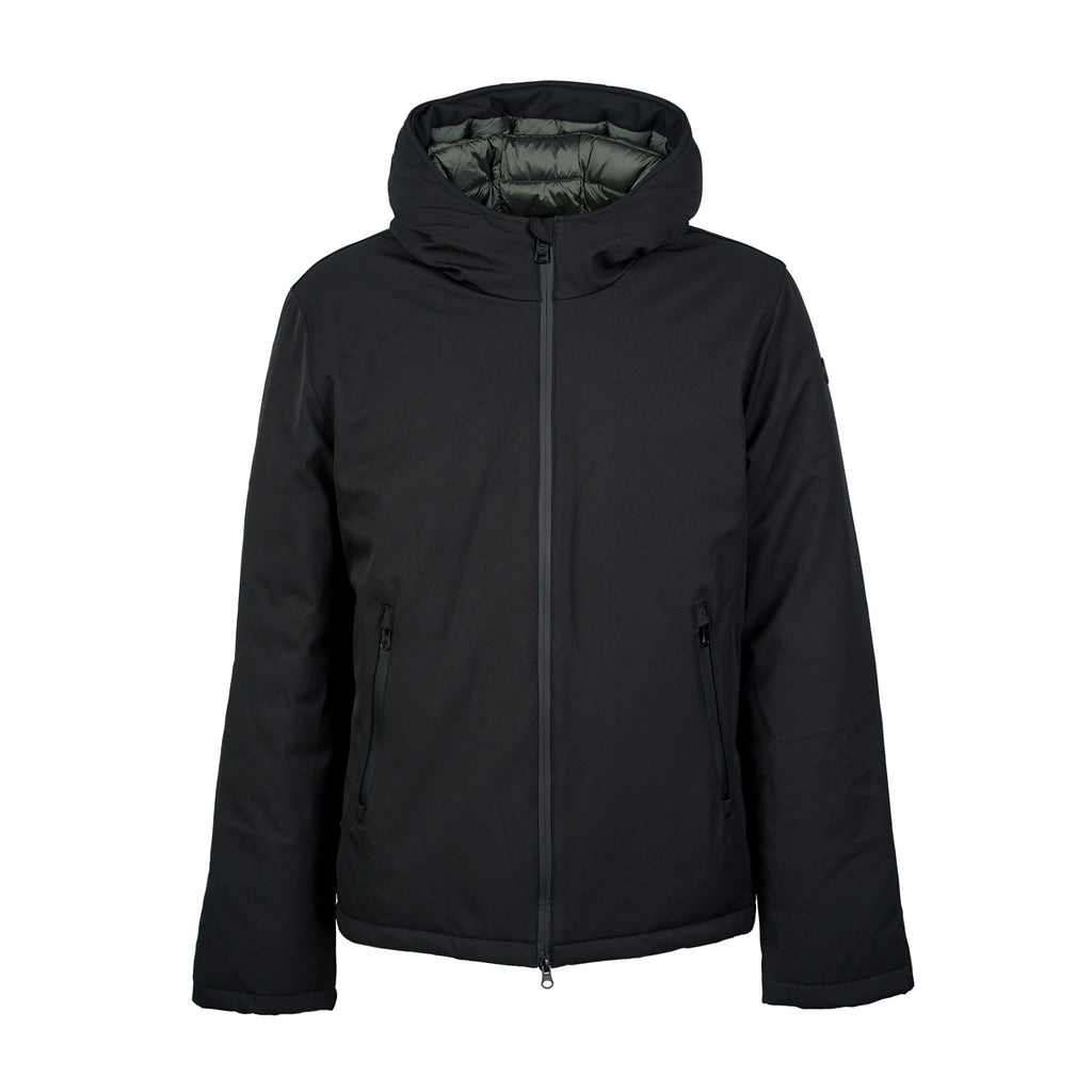 Giubbotto imbottito nero da Uomo con cappuccio