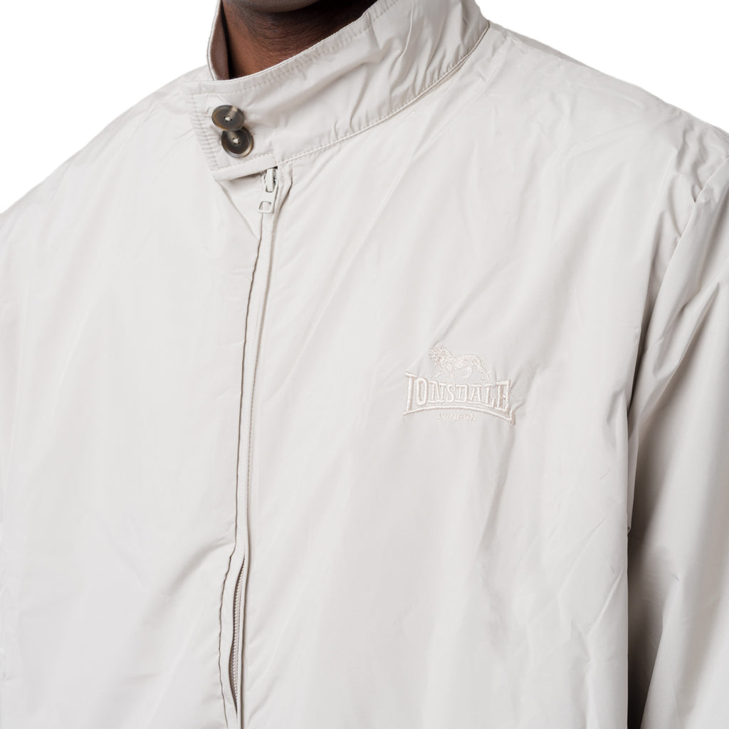 Giacca da Uomo Beige con Zip e Colletto Alto con logo ricamato Lonsdale