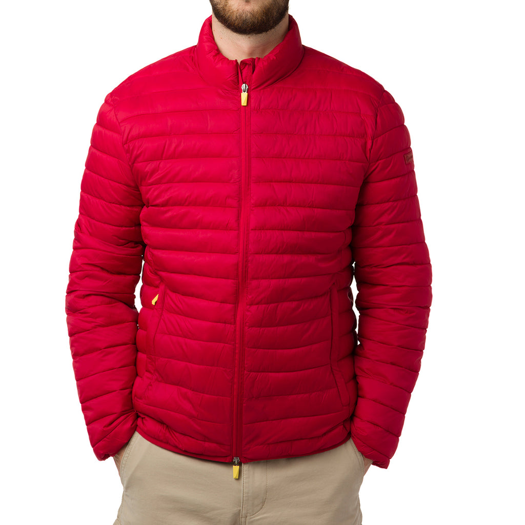 Giubbino Rosso da Uomo con Tasche e Logo Gommato Navy Sail