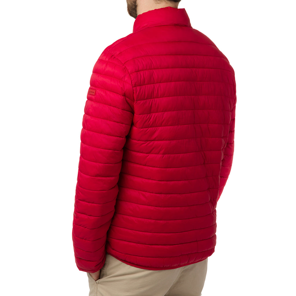 Giubbino Rosso da Uomo con Tasche e Logo Gommato Navy Sail
