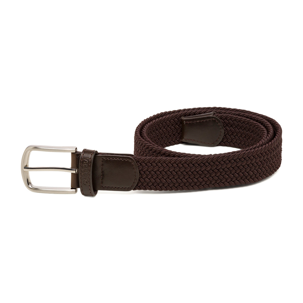 Cintura da uomo Carrera Jeans in tessuto marrone effetto intrecciato
