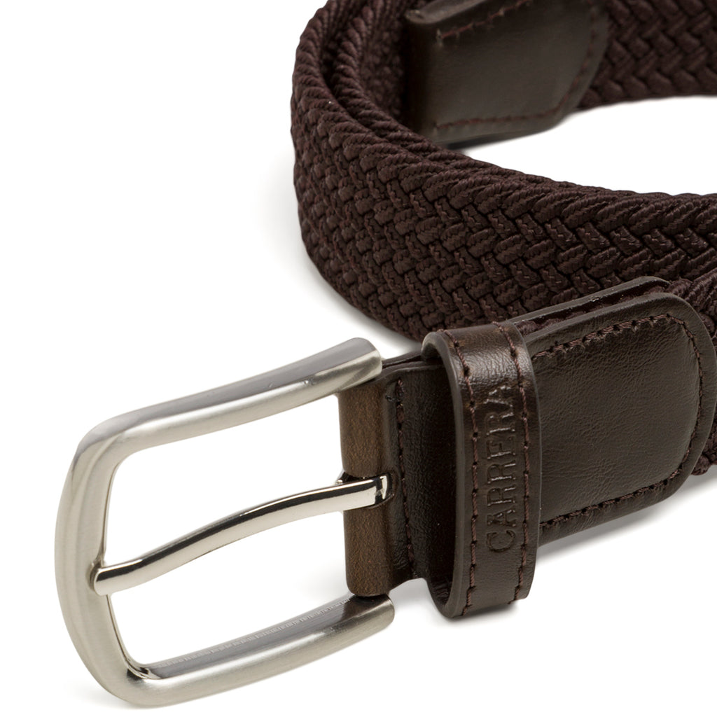 Cintura da uomo Carrera Jeans in tessuto marrone effetto intrecciato