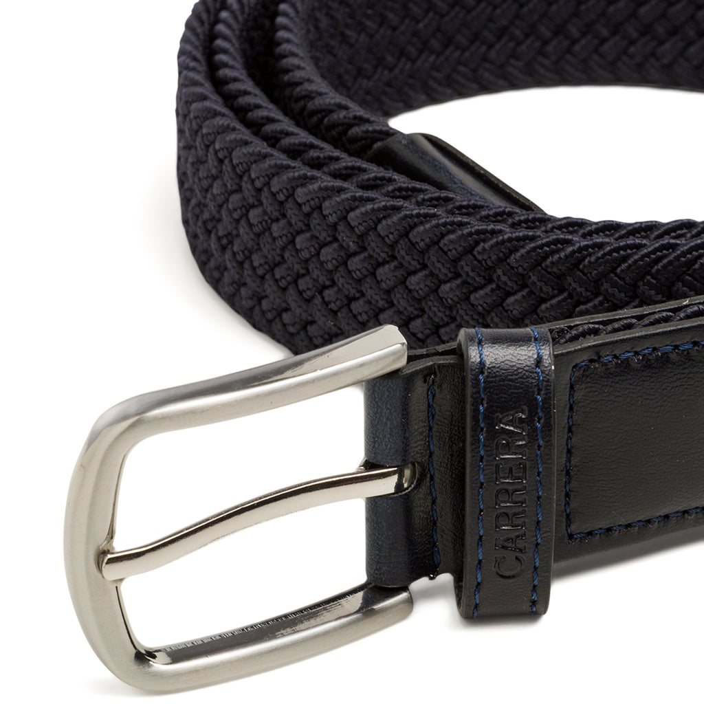 Cintura da uomo Carrera Jeans in tessuto blu effetto intrecciato