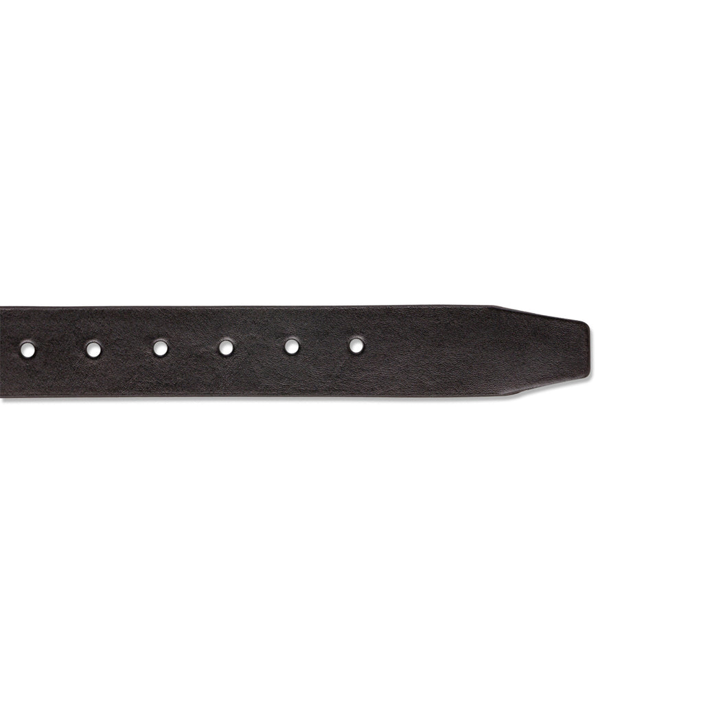 Cintura da Uomo Nera in Pelle con Fibbia Gunmetal Navigare