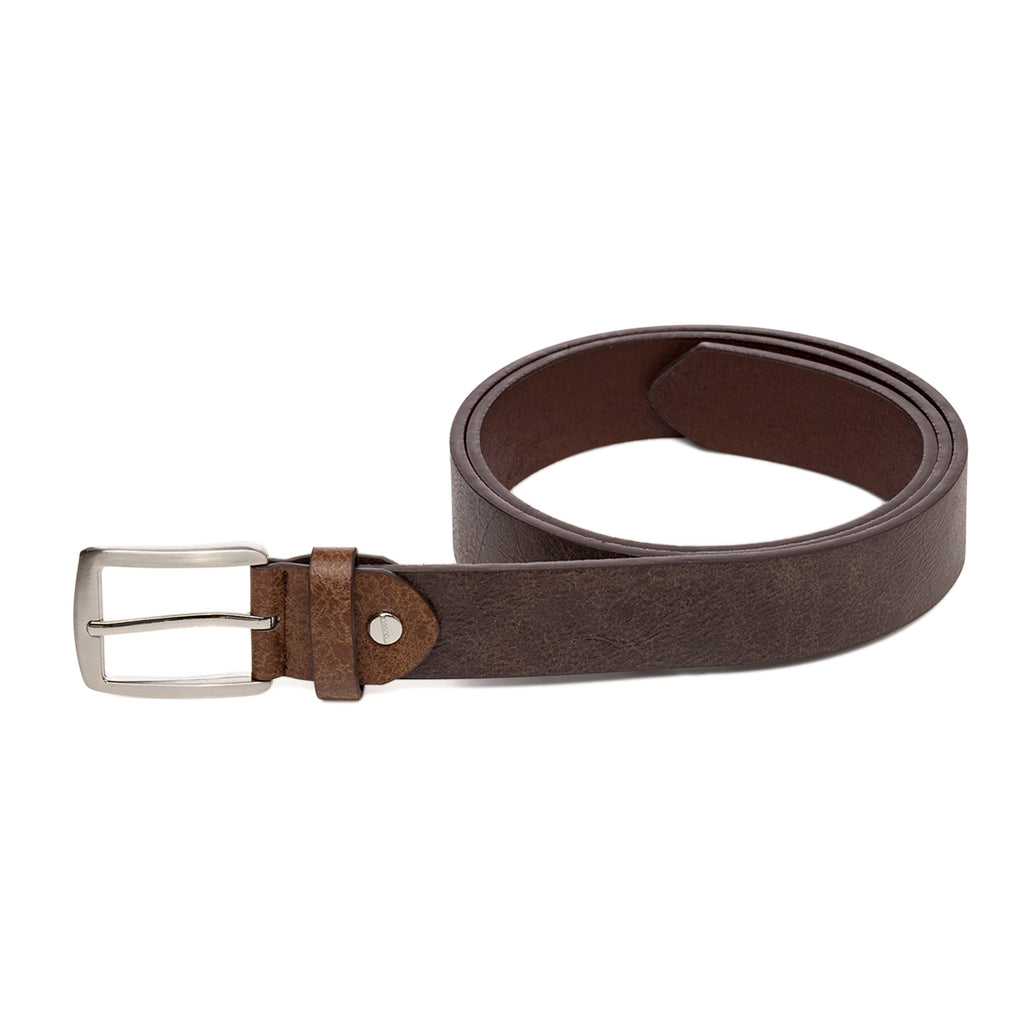 Cintura da Uomo Marrone con Fibbia in Metallo Carrera