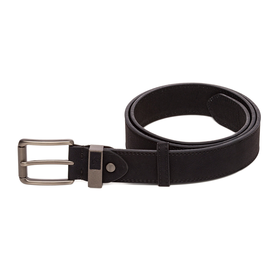 Cintura da Uomo Nera con Fibbia in Metallo Satinato Carrera