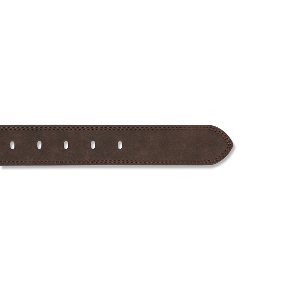 Cintura da Uomo Marrone con Fibbia in Metallo Satinato Carrera