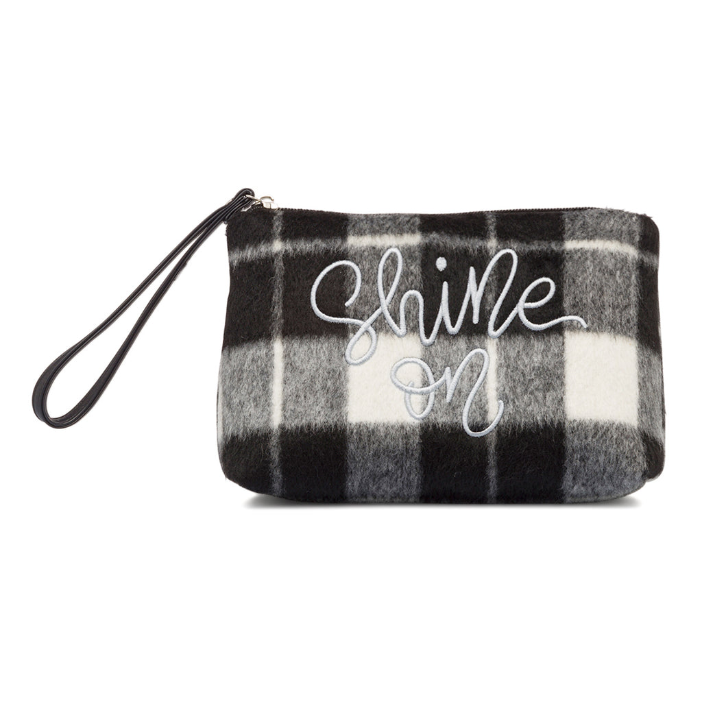 Pochette con pelliccia sintetica nera e bianca da donna Lora Ferres
