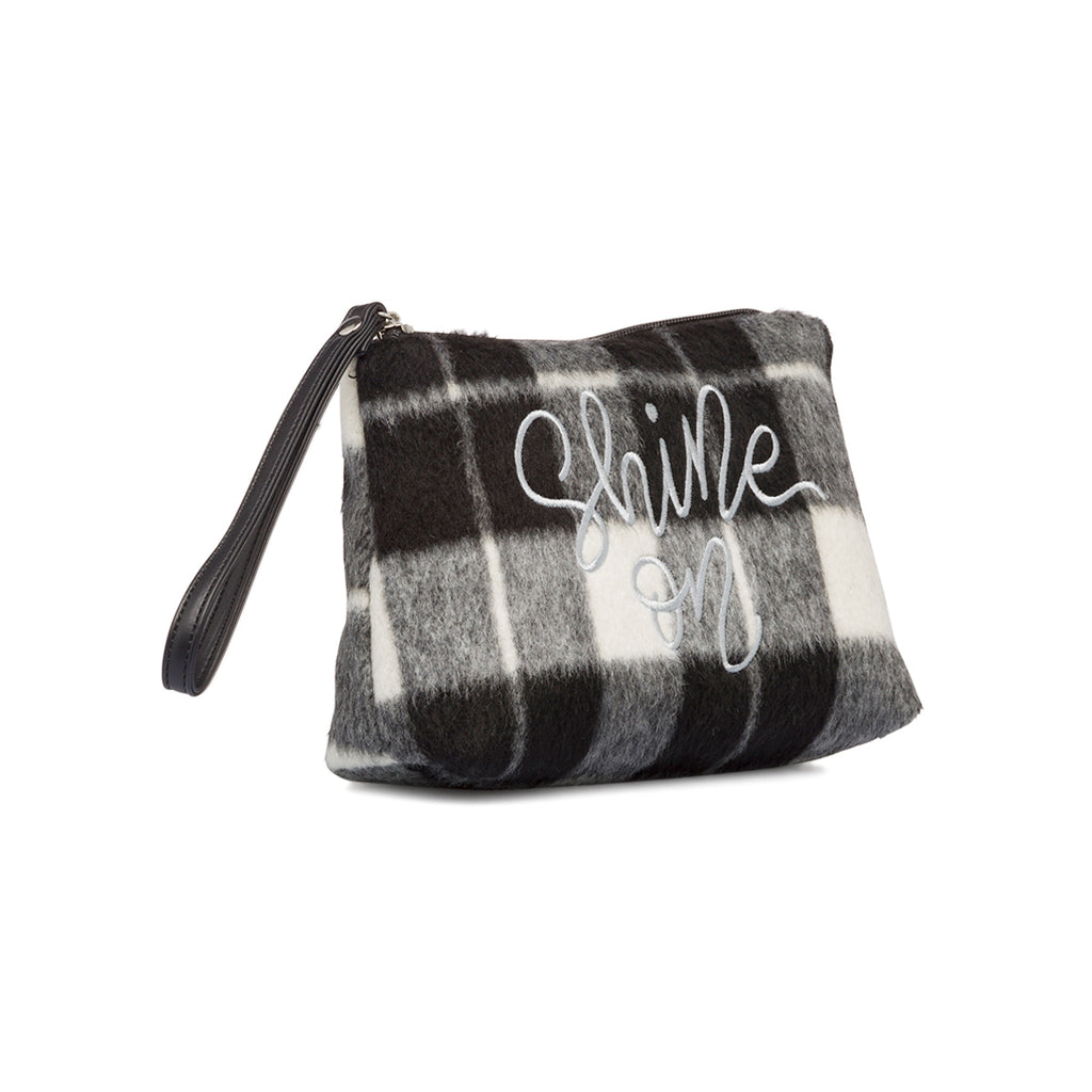 Pochette con pelliccia sintetica nera e bianca da donna Lora Ferres