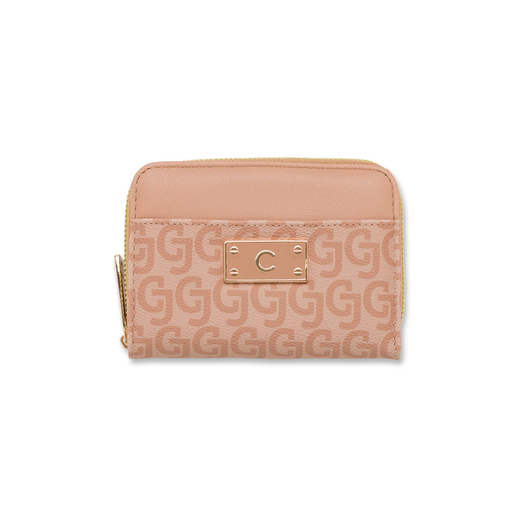 Portafoglio da donna nude e beige con logo Carrera Jeans