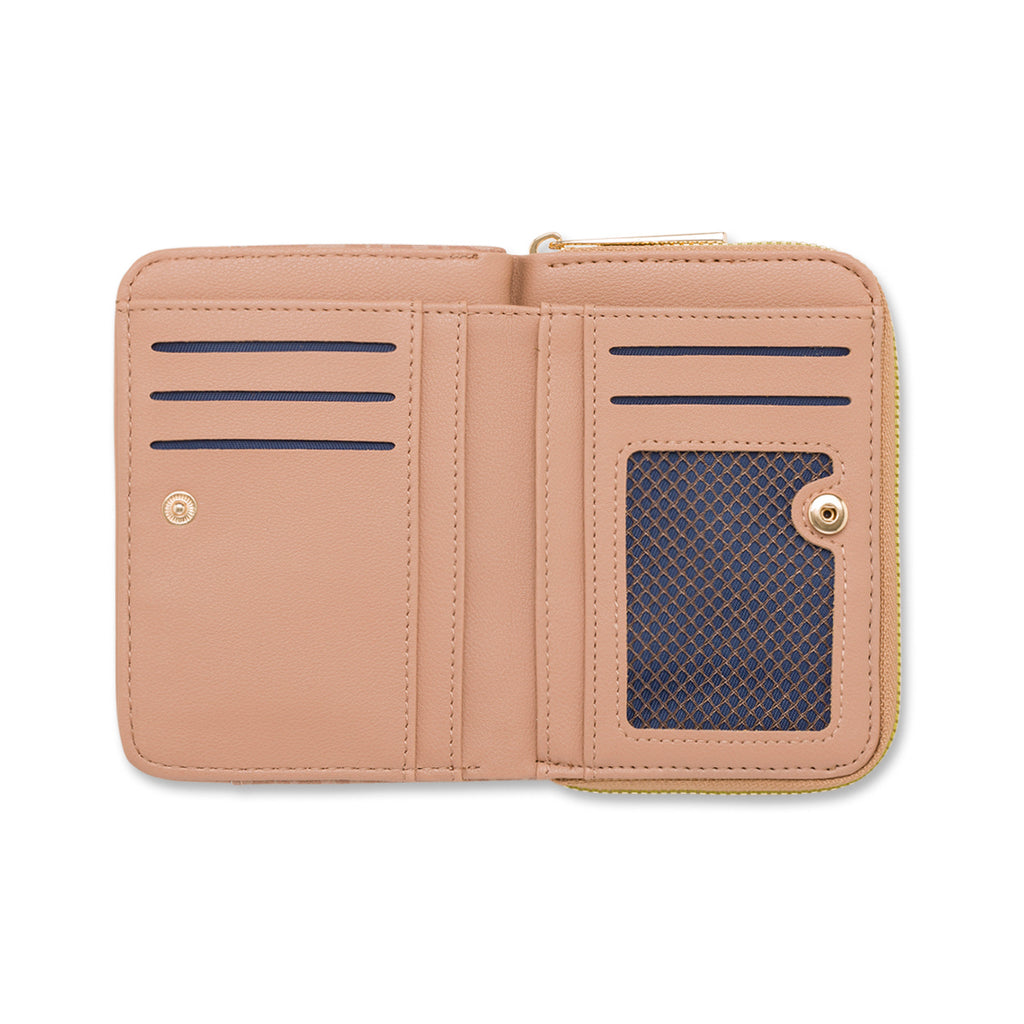Portafoglio da donna nude e beige con logo Carrera Jeans