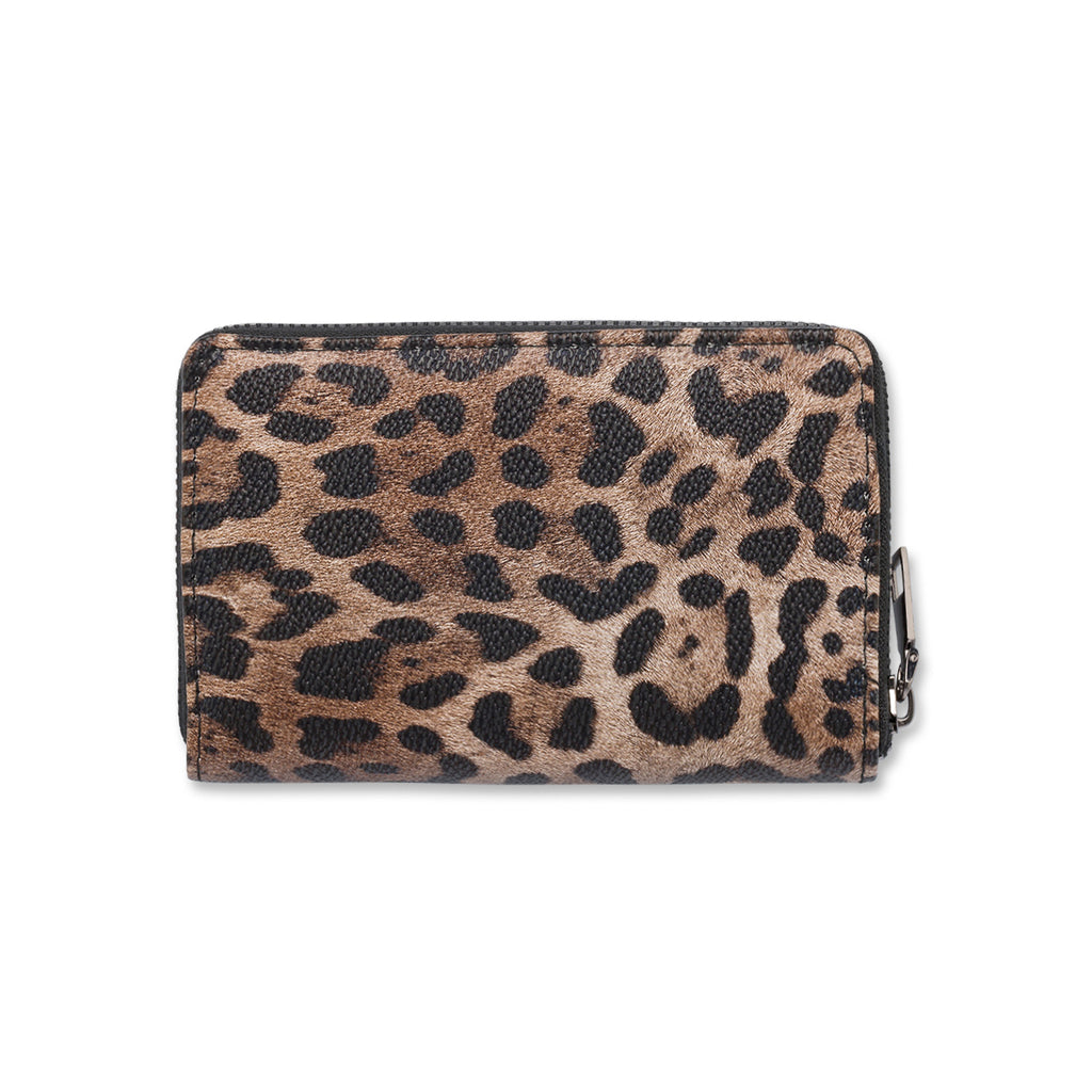 Portafoglio da donna nero con fantasia leopardata Swish Jeans
