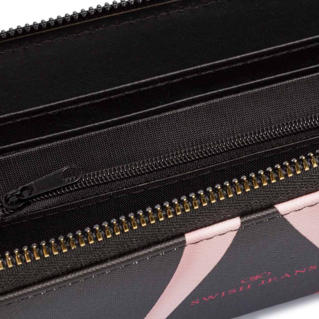 Portafoglio da donna nero con gambe Swish Jeans