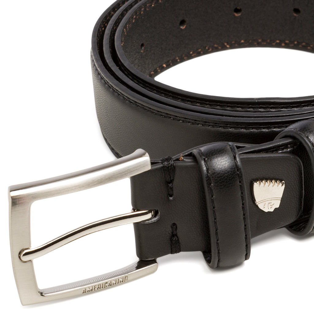 Set regalo portafoglio e cintura in pelle neri da uomo Americanino