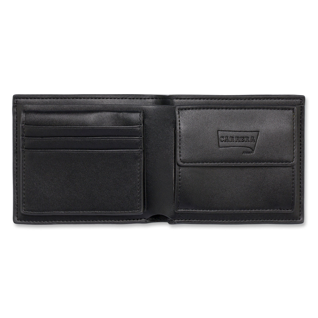 Portafoglio da uomo nero Carrera Jeans con tasche varie
