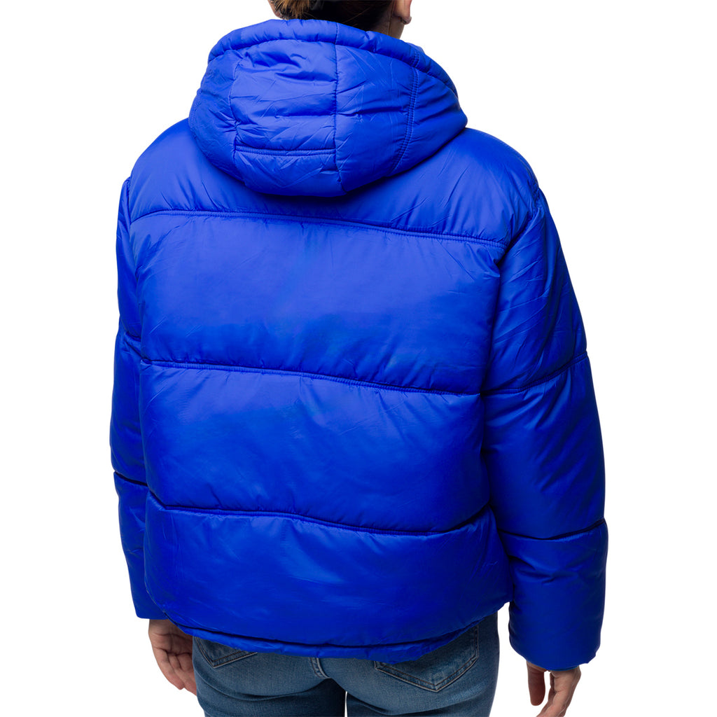 Bomber blu da donna con zip e cappuccio Swish Jeans