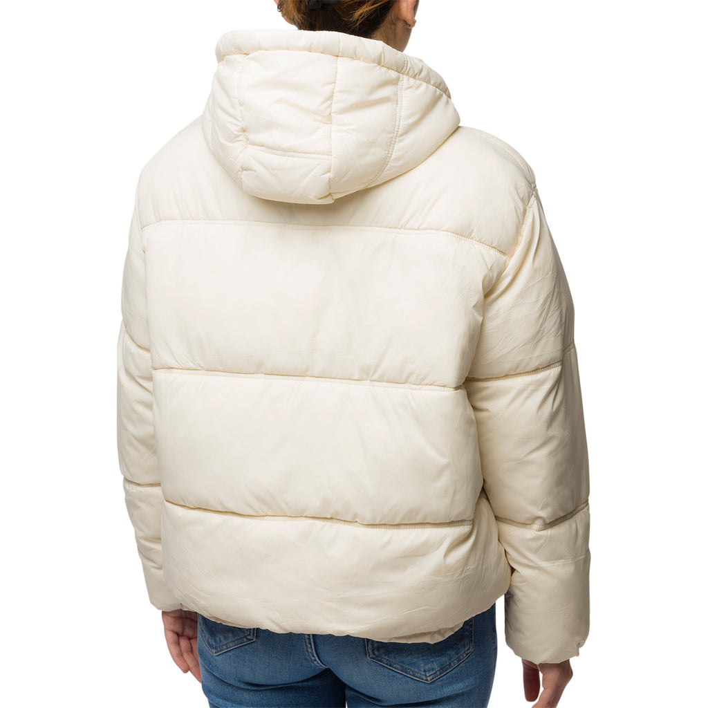 Bomber bianco da donna con zip e cappuccio Swish Jeans