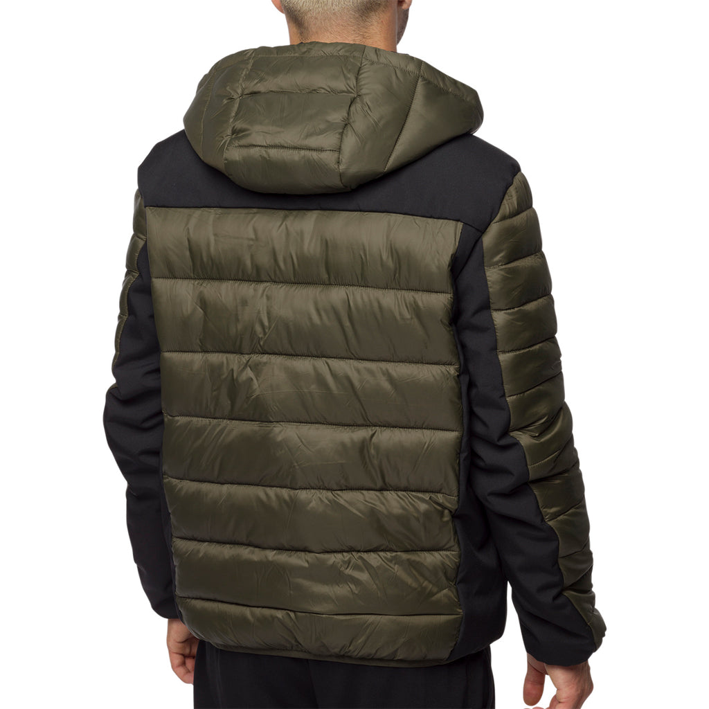 Piumino verde da uomo con dettaglio arancione Gate 76