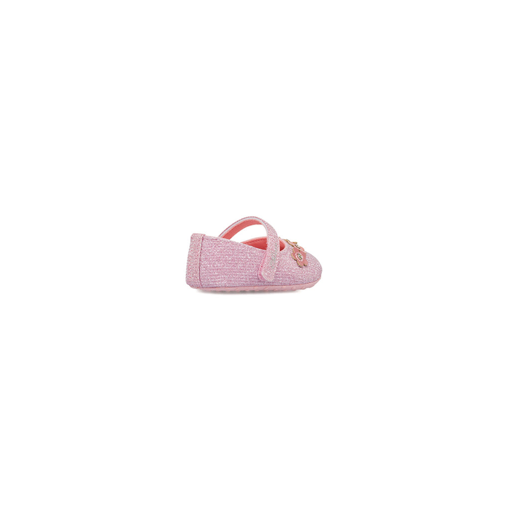 Ballerina primi passi bambina rosa con glitter e fiori Chicco