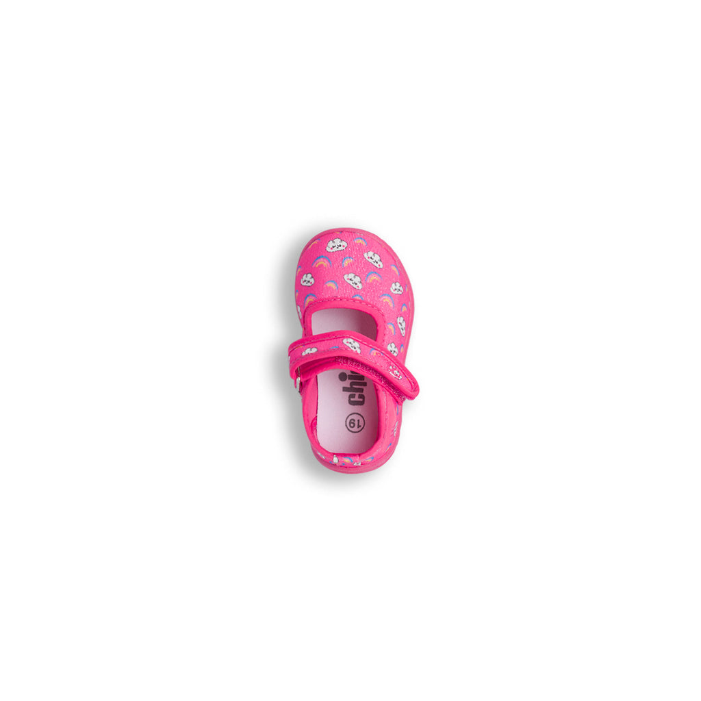 Ballerine bambina primi passi fucsia con stampe Chicco Telly