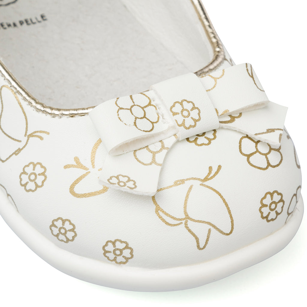 Ballerine Primi Passi bianche da Bambina con fiocco Le scarpe di Alice